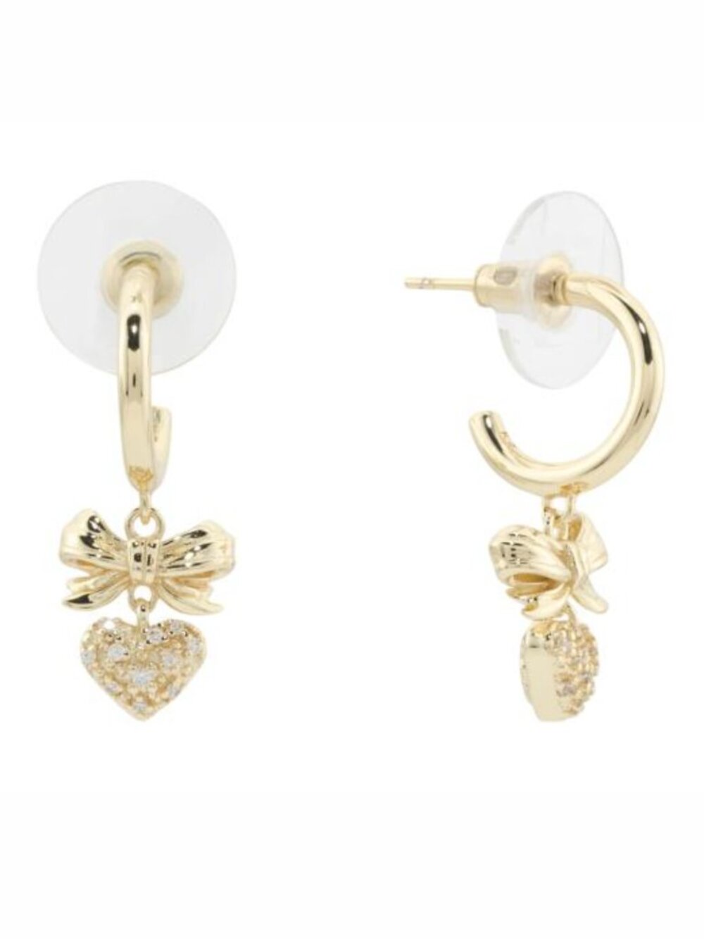 Kendra Scott Bell Cubic Zirconia Bow Huggie Hoop Earrings